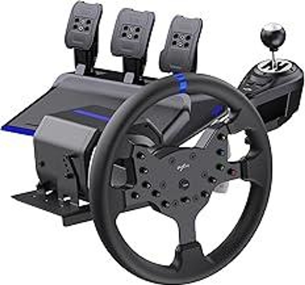 PXN V99 Gaming-Lenkrad Für PC, Xbox One, Xbox Series X/S, PS4 Mit 3,2 Nm Force Feedback, Pedale Mit Schaltung und Hal-Effekt, Formel-Racing