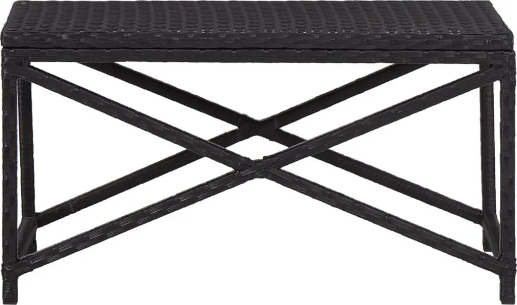 Panchina Giardino Nero 80 cm | Poly Rattan Alta Qualità | Arredo