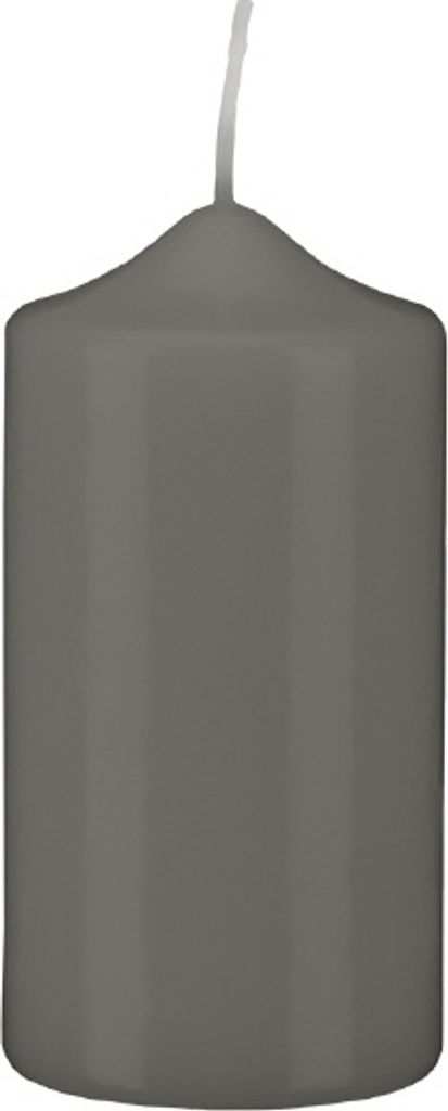 Stumpen Kerzen Grau Grey 6 x Ø 4 cm, 12 Stück getauchte
