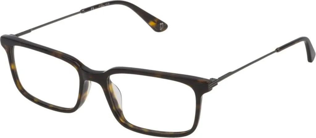 Lunettes Police VPL687 Monture en Acétate Durable et Légère pour Homme