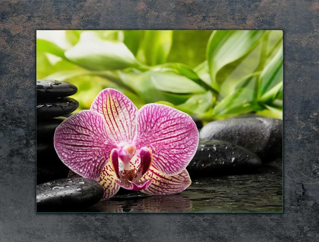 Coprifornelli 70x52 Vetro Orchidea - Proteggi la Cucina con Allegria - 3