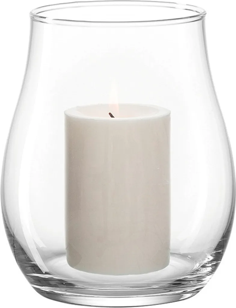 Photophore en verre Giardino 18cm Leonardo - Protège votre bougie