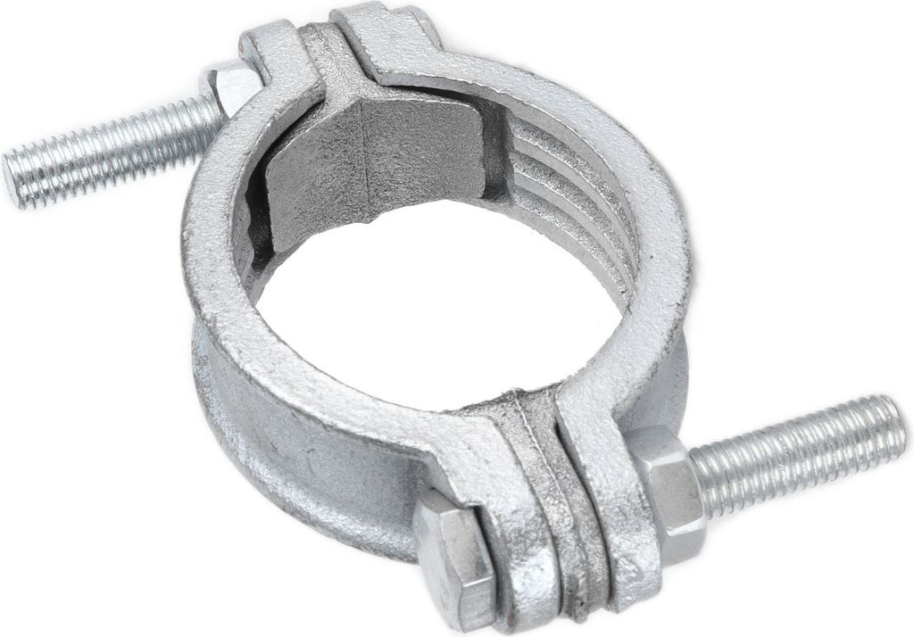 Schlauchschelle, verzinkt, aus Kohlenstoffstahl, verstellbare Rohrschelle für Gummiringe, Stahlrohre 46-60 mm