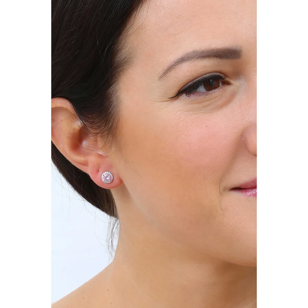 Orecchini a bottone Collezione Argento Amen Diamante - donna - 2