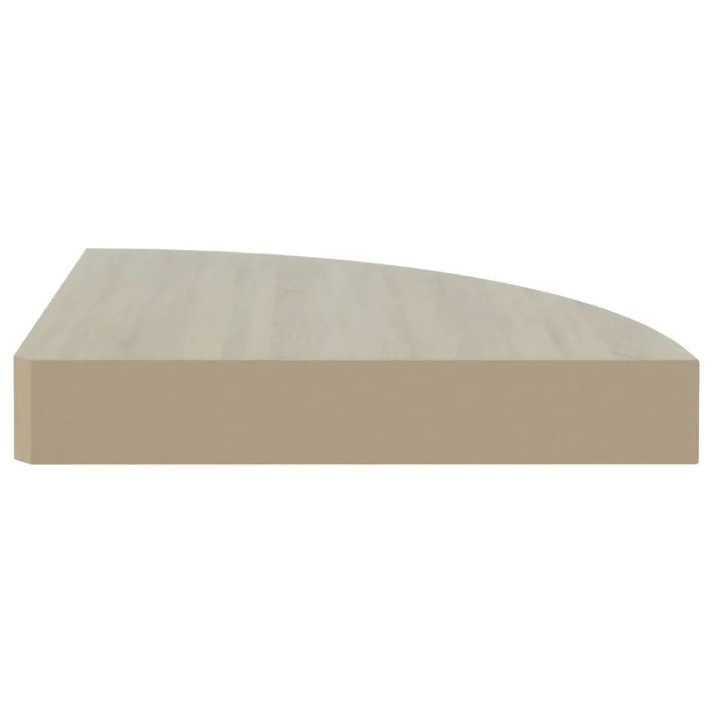 Scaffale Angolare Galleggiante vidaXL 35x35 Rovere Bianco - Offerta - 6