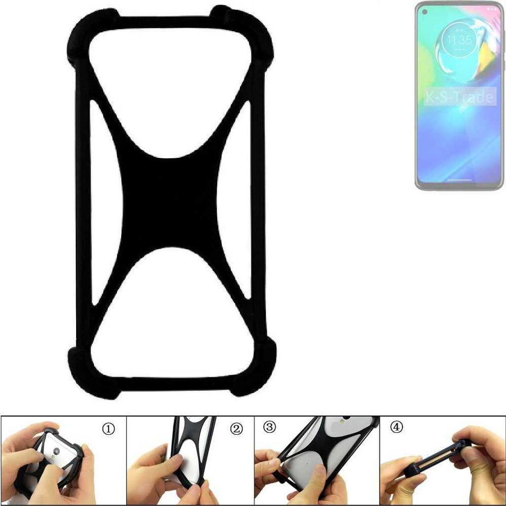 K-S-Trade Handy-Hülle Schutz-Hülle kompatibel mit Motorola Moto G Power 5G Silikon Bumper TPU Softcase Smartphone Stoßschutz, schwarz