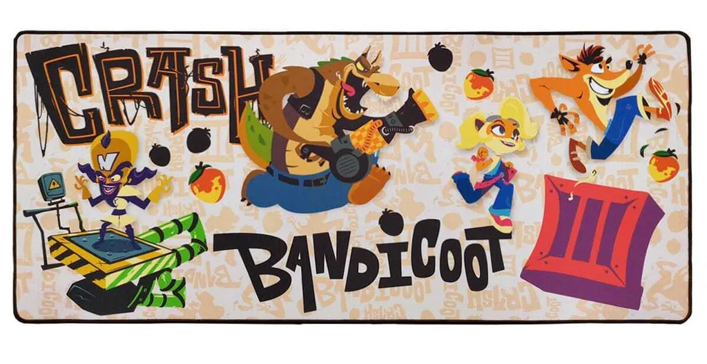 Tappetino Mouse XXL Crash Bandicoot DEVplus | Gaming Desk Mat 80x35cm