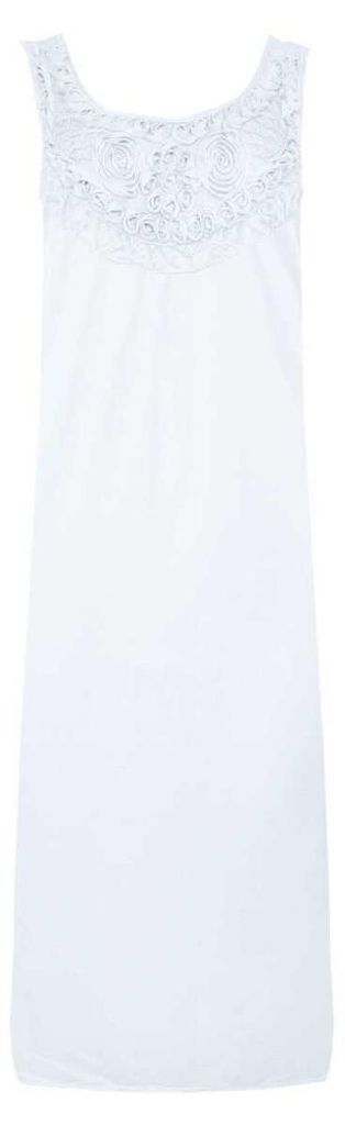 Damen Nachthemd Sleepshirt mit Muster, Weiß S/M/L Produktbild 