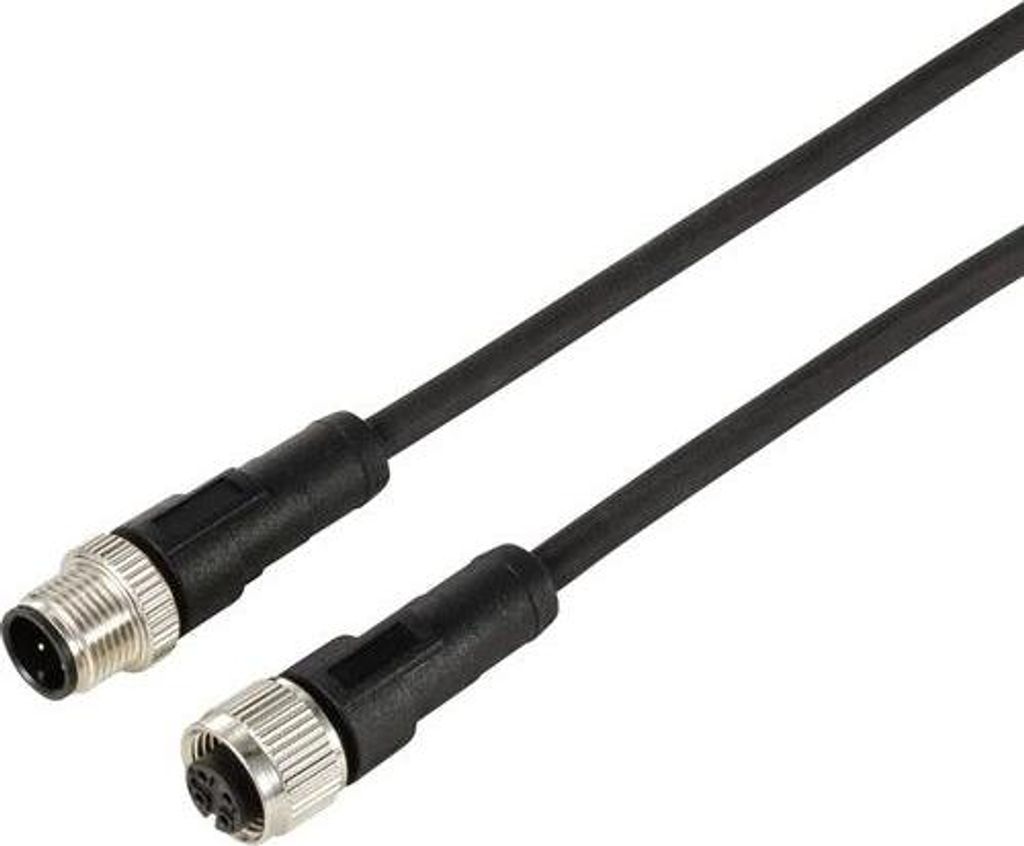 TRU COMPONENTS TC-12833012 Sensor-Aktor-Verlängerungsleitung M12 Stecker gerade auf Kupplung gerade 5m Polzahl Sensoren: 4 1St.