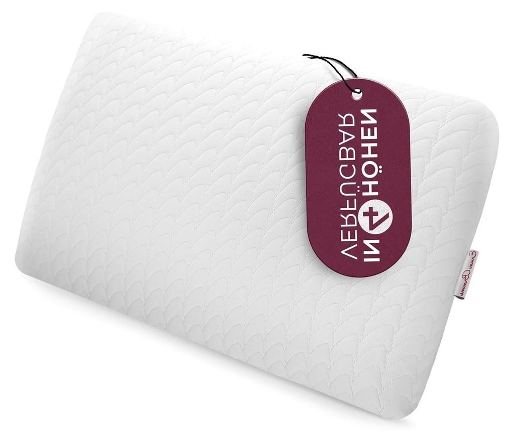 Nackenkissen aus Memory Foam - Nackenstützkissen 67x35x6,5 cm - Ergonomisches Kopfkissen für Bauchschläfer - Orthopädisches Kissen - geeignet f...