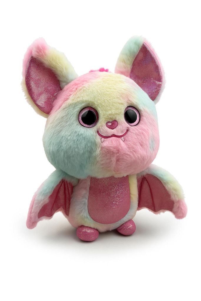Kuscheltier Fledermaus 25 cm rosa – Weiches Plüschtier, Stofftier