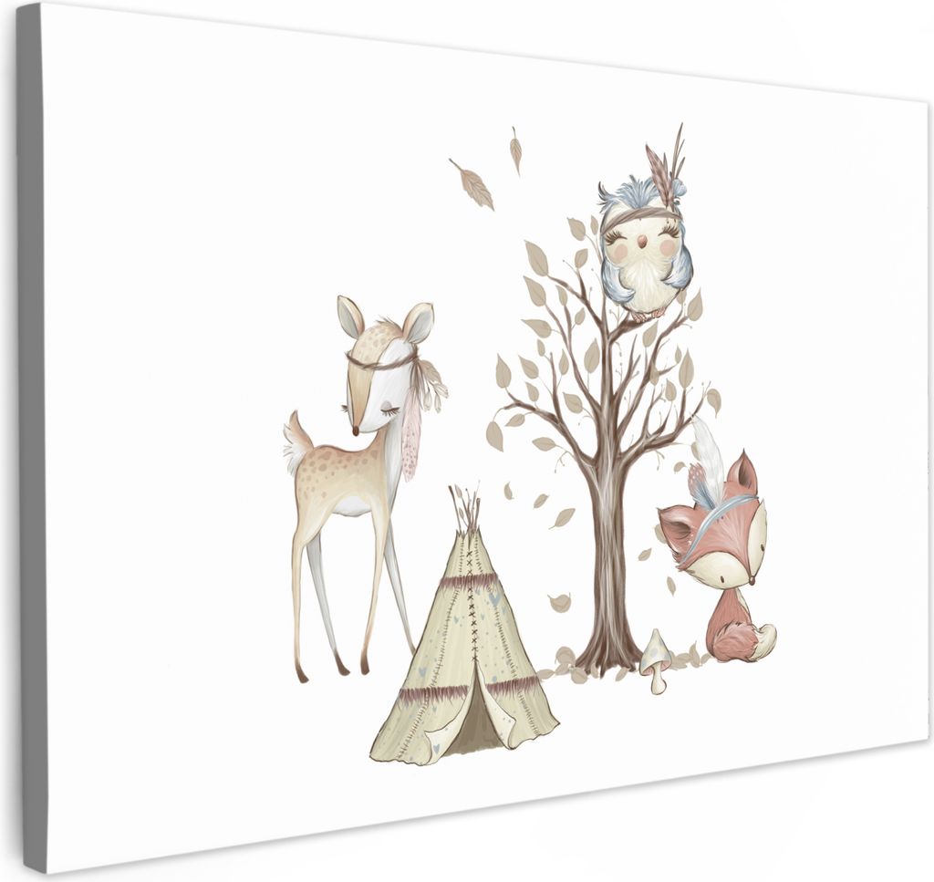 Wanddeko 60x40 cm - Kinder - Tiere - Waldtiere, Deko, Deko Wohnzimmer, Bilder, Wanddeko