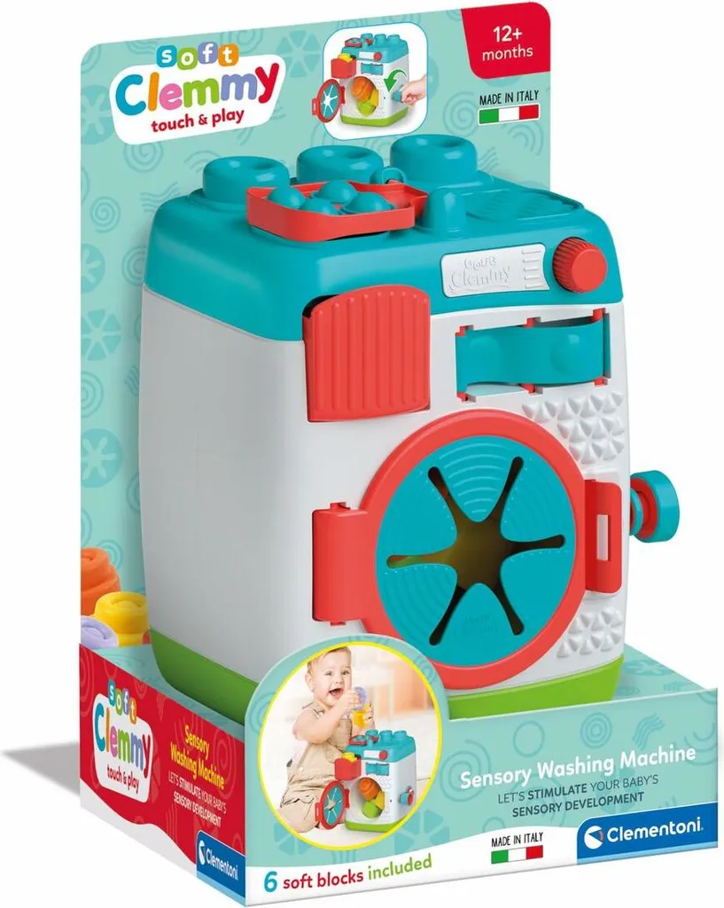 Lave-linge en jouet Clementoni Soft Clemmy - Premier âge sensoriel