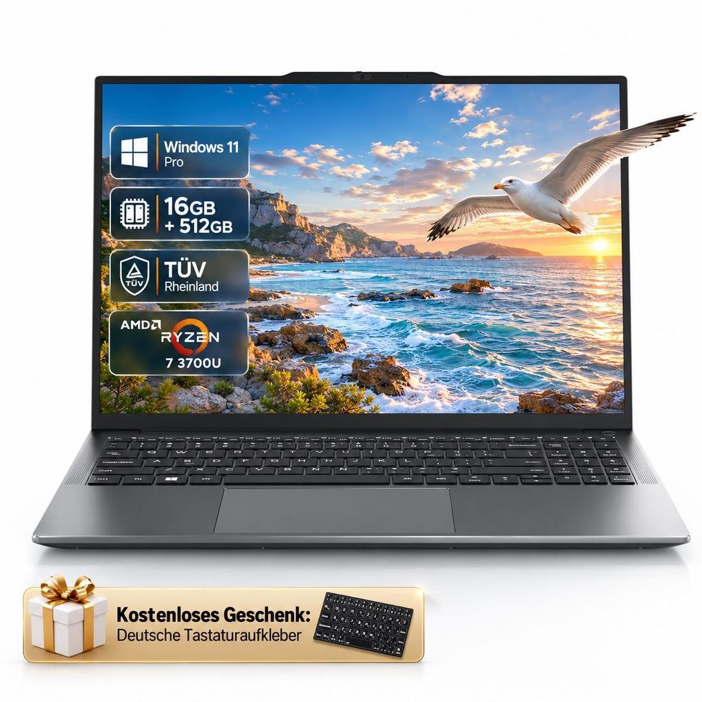 Blackview AceBook 8 Pro, 16" FHD, AMD Ryzen™ 7 3700U, 16GB Produktbild 