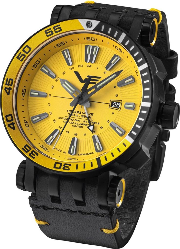 Vostok Europe NH34-575C719_YLW Herrenuhr GMT Energia Rocket Gelb 2 Bänder 1