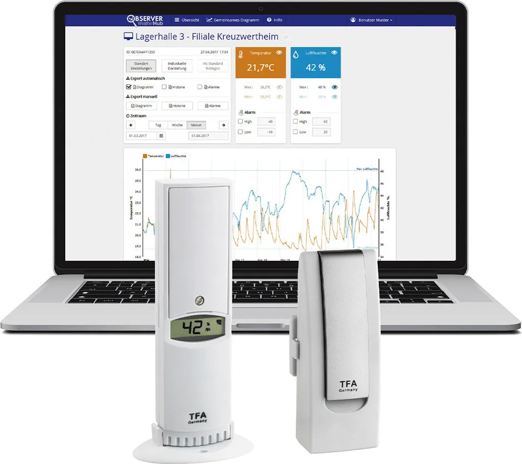 Thermo-hygromètre connecté WEATHERHUB OBSERVER TFA 31.4012.02 avec Gateway