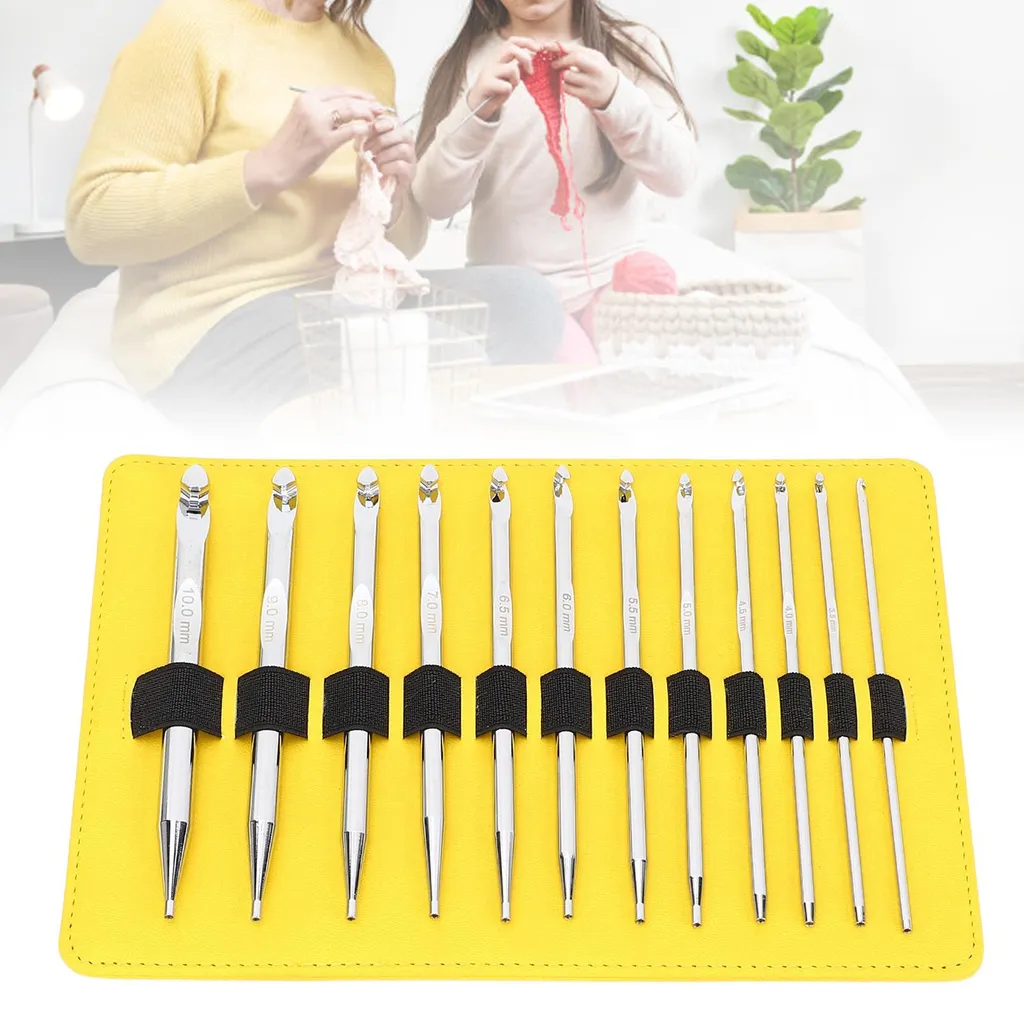 Kit Aiguilles Circulaires Interchangeables - 12 Tailles de 3mm à 10mm - 11