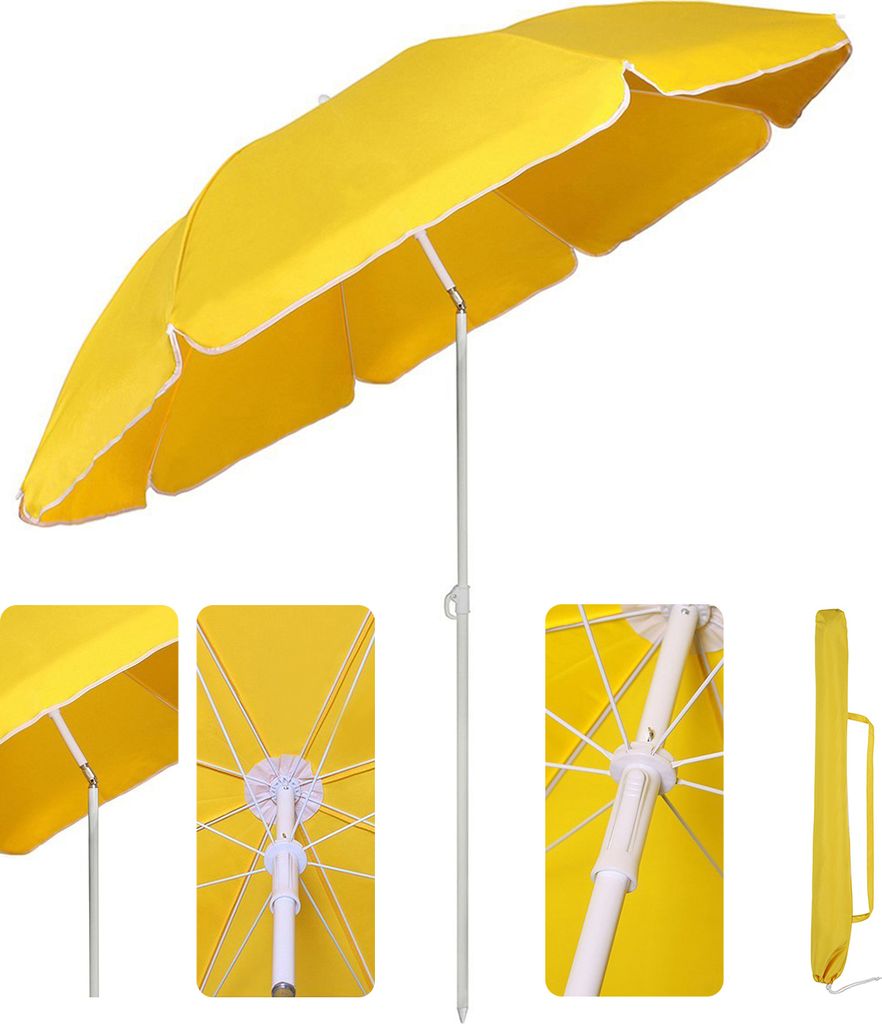 Sekey Sonnenschirm Rund Ø 160 cm Terrassen Gartenschirm Produktbild 