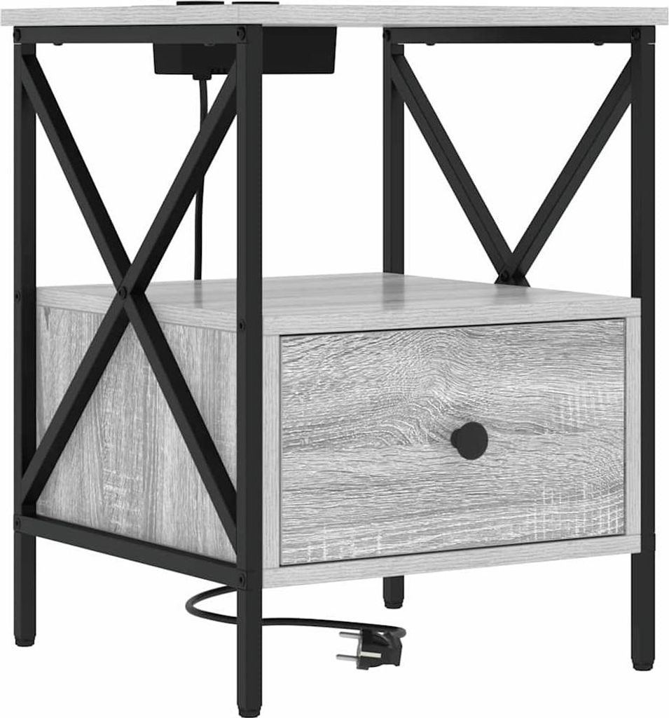 Nachttisch Graues Sonoma 41,5 x 40,5 x 55 cm Holzwerkstoff