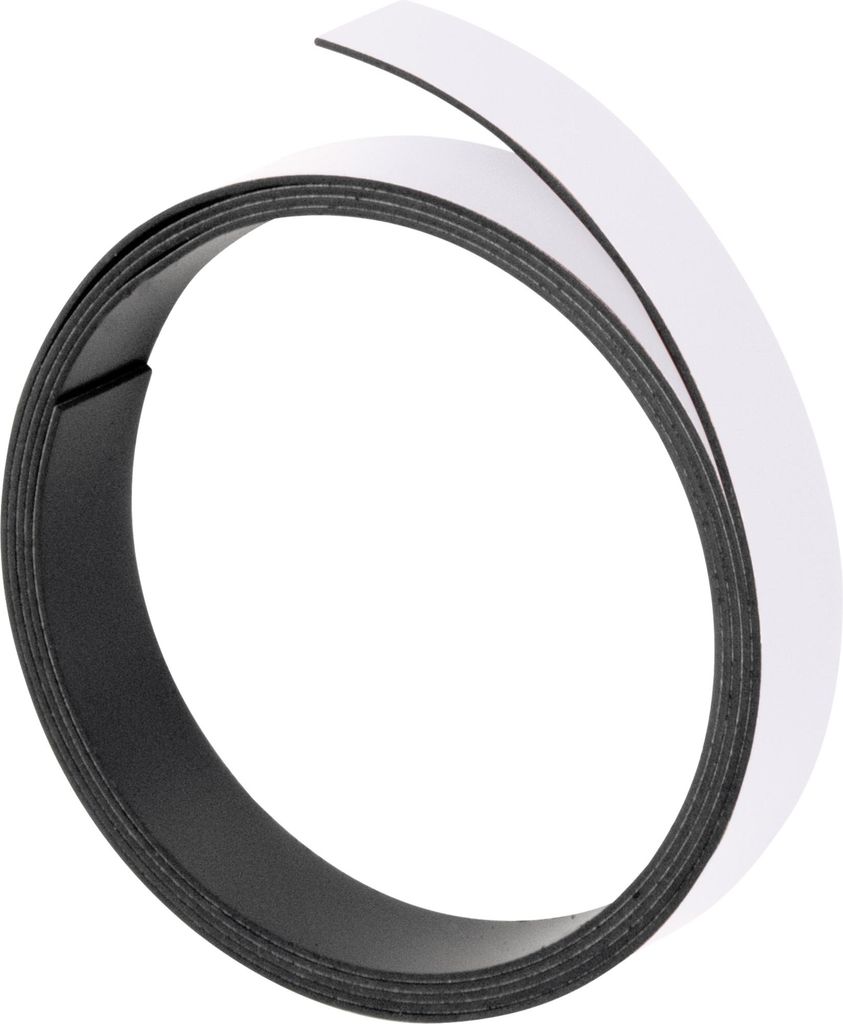 FRANKEN Magnetband (L)1.000 x (T)20 x (H)1 mm weiß