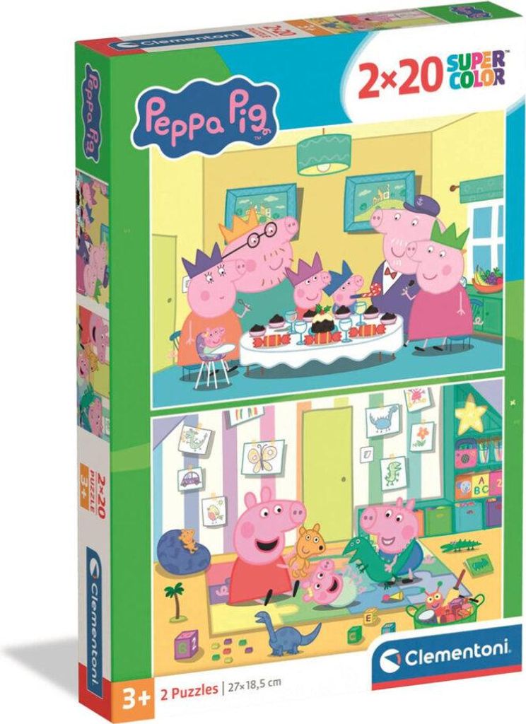 Puzzle 2x20 Super Color PEPPA PIG | Clementoni 24831 | 3+