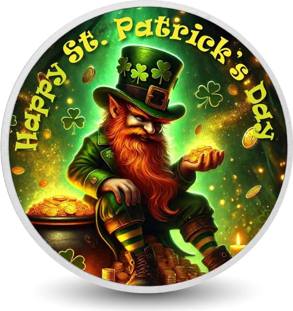 Bewachter Schatz: Leprechauns goldener Blick, 1 oz farbige Münze