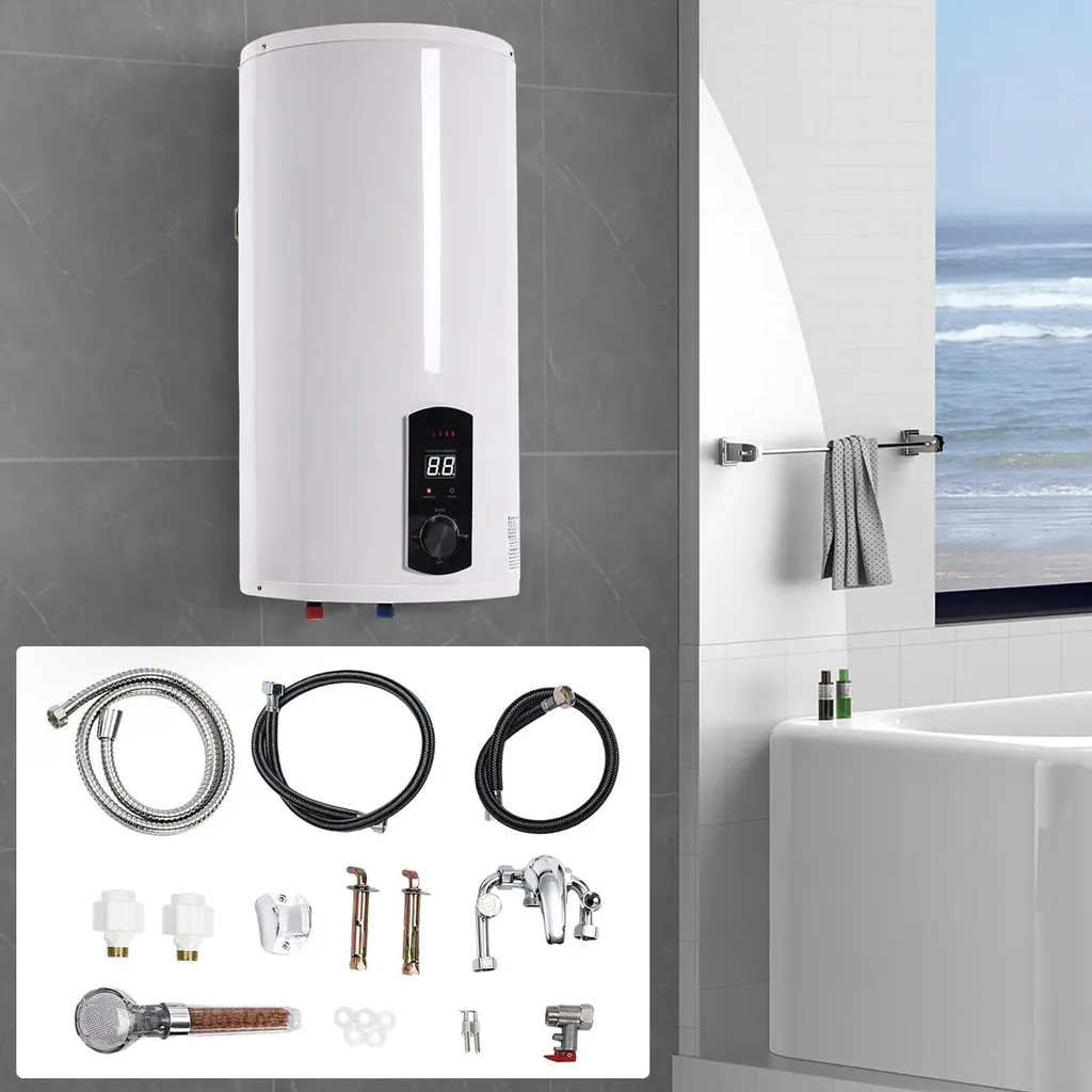 Chauffe-eau pour famille 120L - Solution murale verticale 2000 Watts - 3