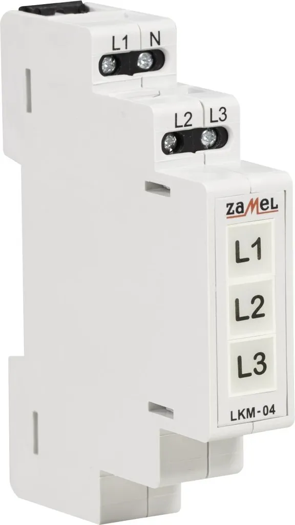 Voyant modulaire triphasé LKM-04-40 Zamel pour tableau électrique rail
