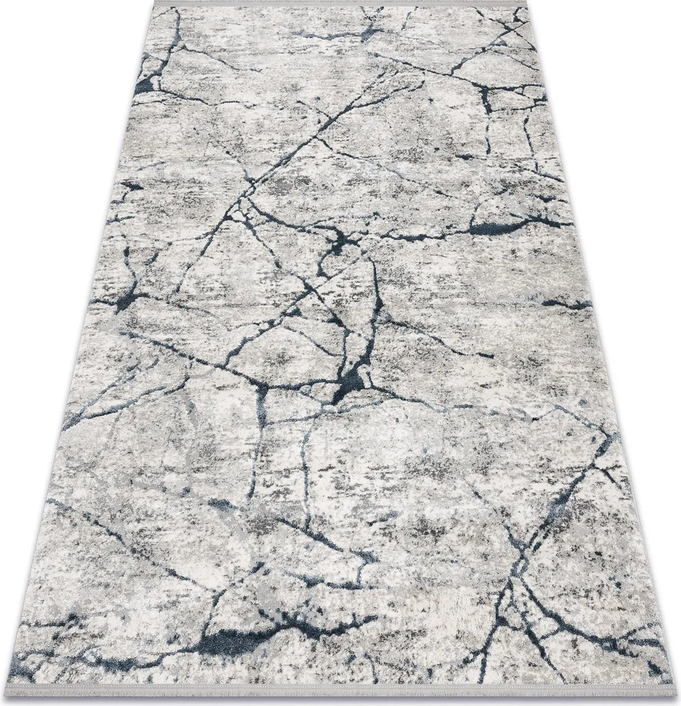 Tapis de salle à manger TULS ivoire et bleu 180x270 cm facile d'entretien