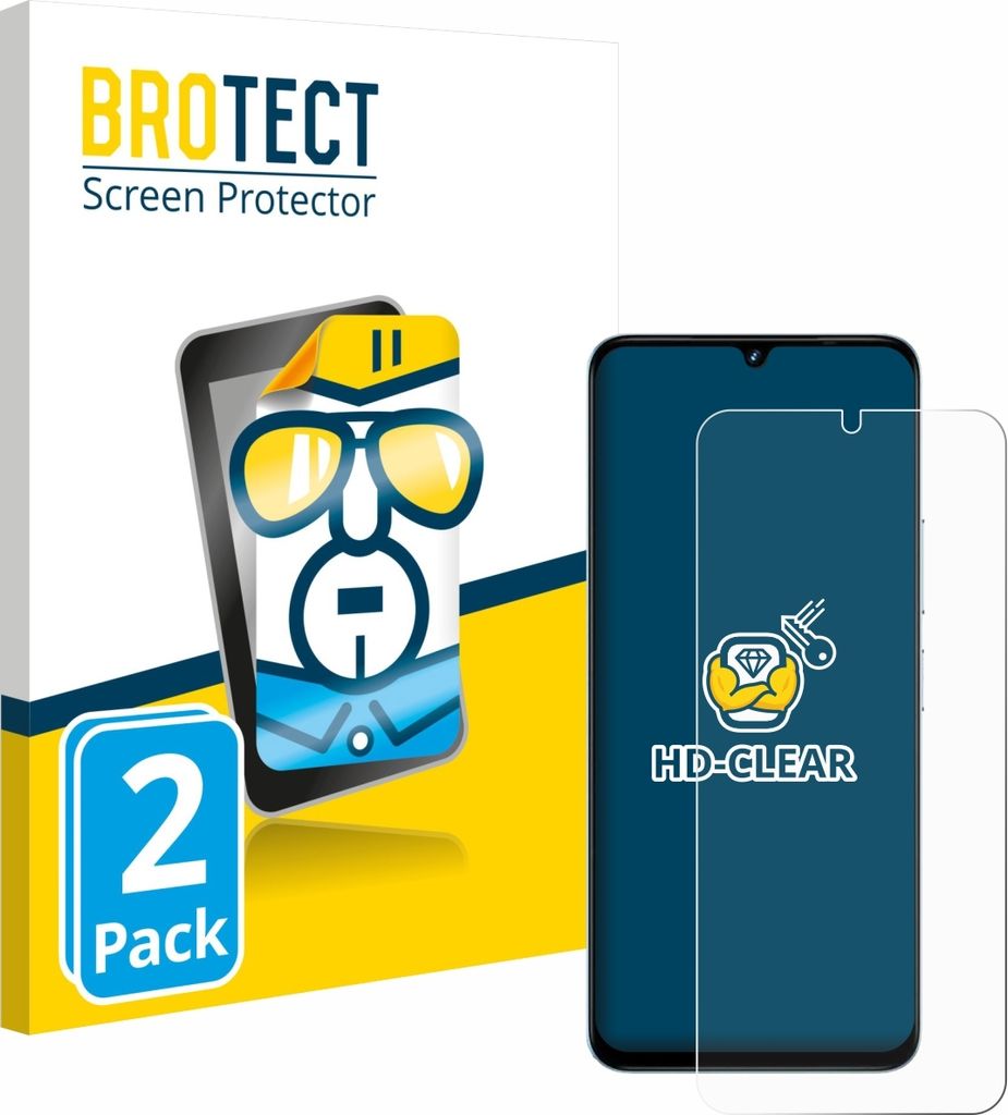 2x Für Umidigi G100 Pro Schutzfolie BROTECT Displayschutz Display Schutz Folie Klar Transparent