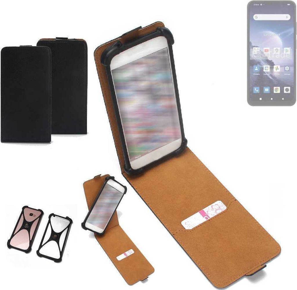 K-S-Trade Handyhülle Schutzhülle kompatibel mit FreeYond M5 Hülle Case Cover Flip Style Bumper schwarz 1x