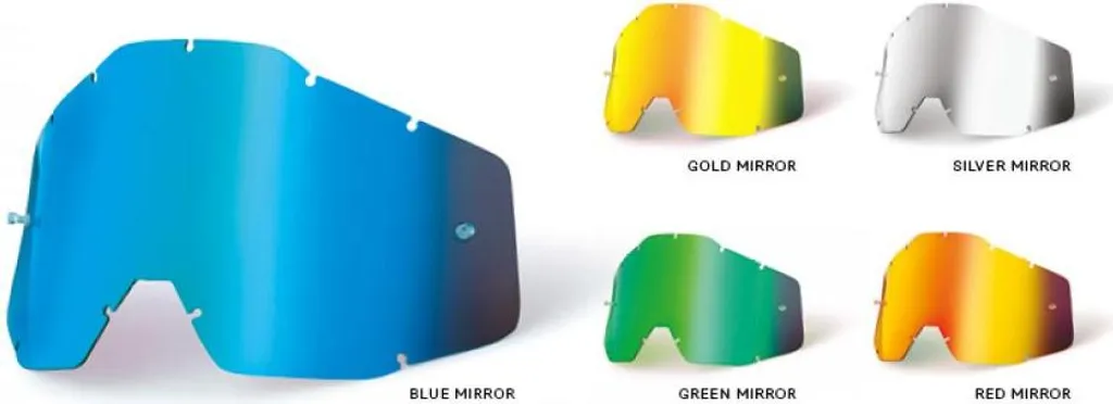 Verre miroité anti-buée pour masque 100% Youth - Protection maximale