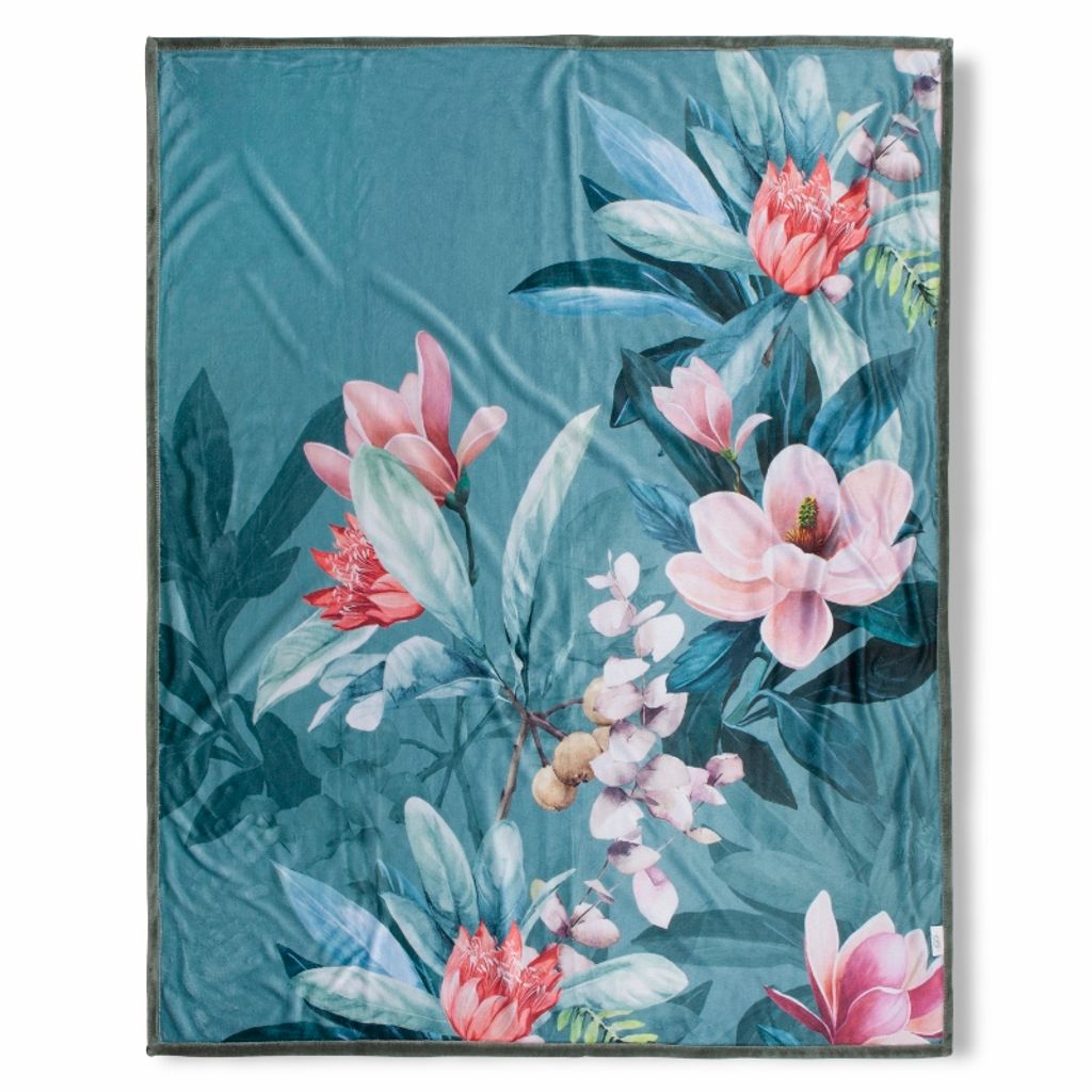 Plaid Descanso 130x160 cm - flowers Produktbild 