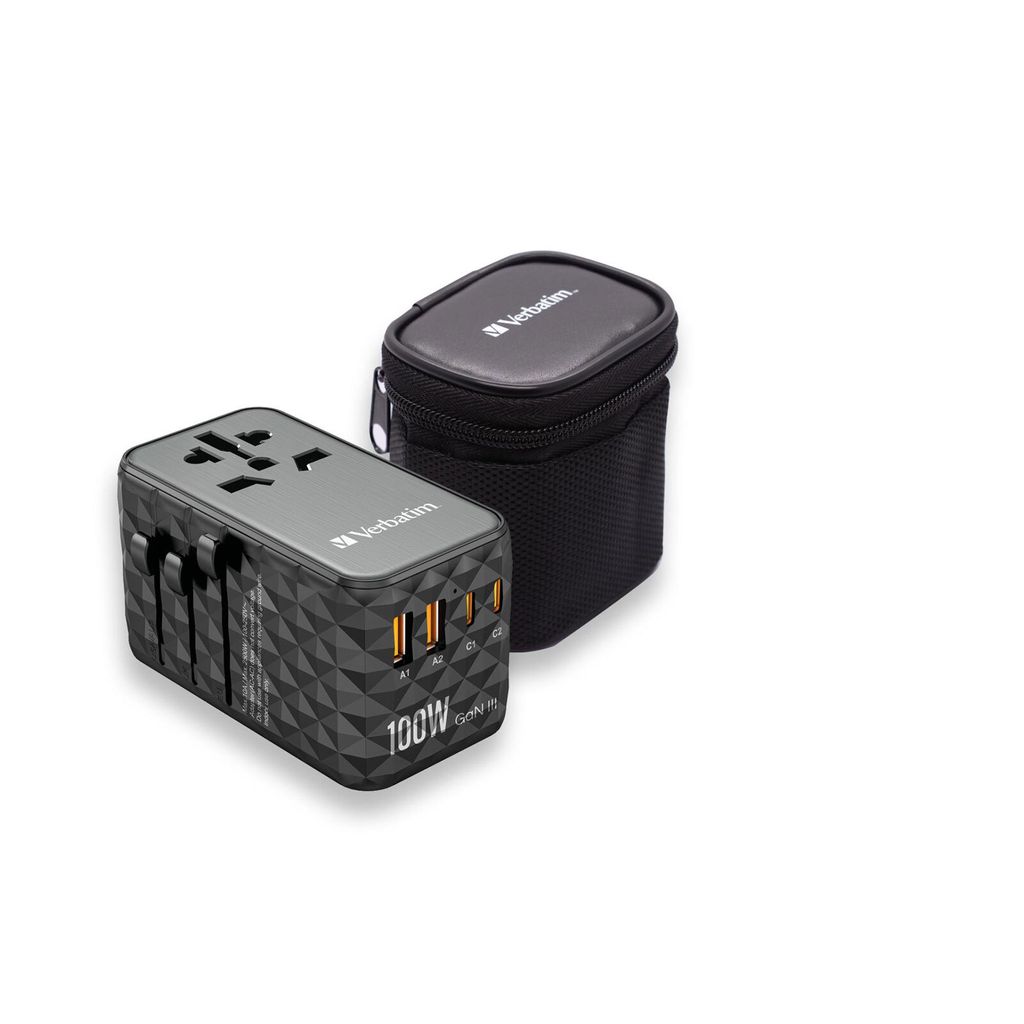 Verbatim GaN Universal Reiseadapter UTA‑06 100 W, Produktbild 