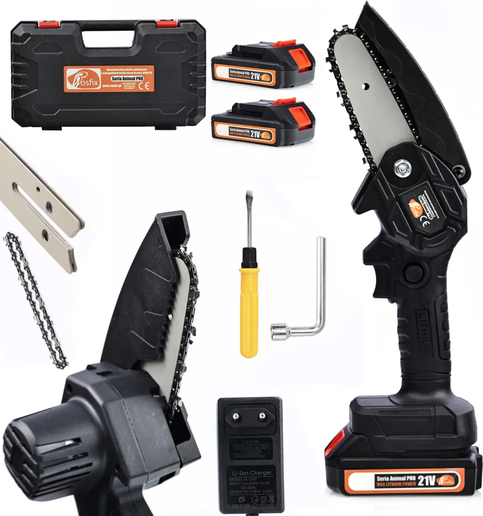Mini Tronçonneuse 21V Animal PRO Series Rosfix avec 2 Batteries et Étui