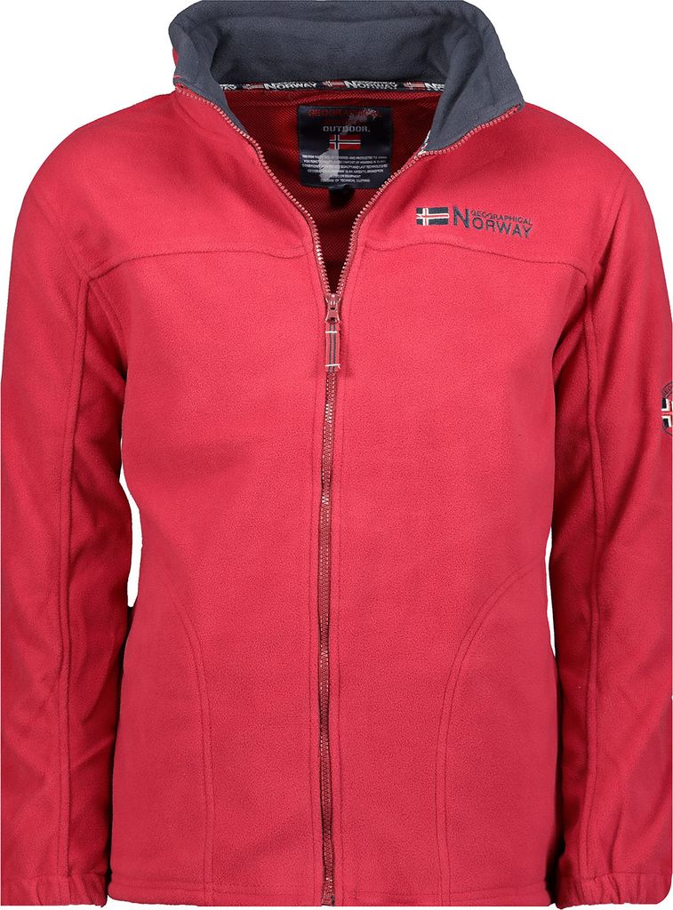 Geographical Norway Herren warme flauschige Fleece Jacke Outdoor Sweater Ski Sport Freizeit G-Tamazonie, Farbe: Rot, Größe: S