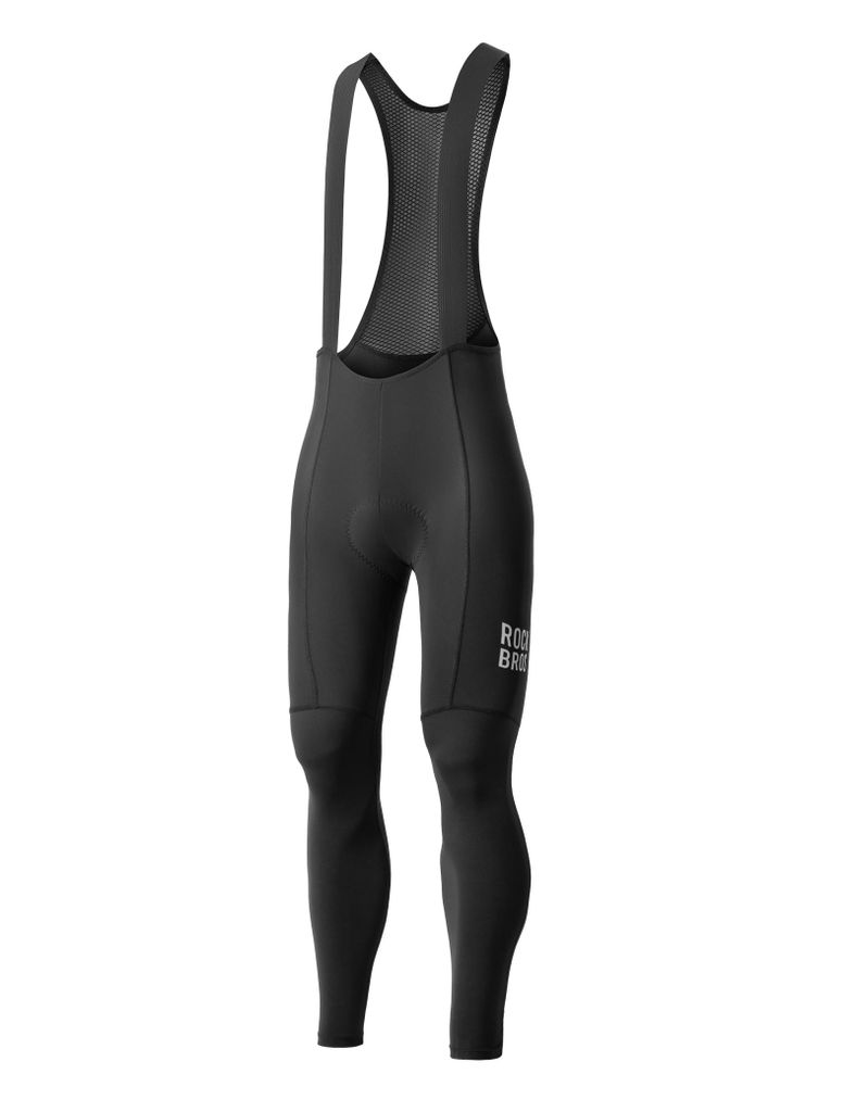 ROCKBROS Trägerhose Fahrradhose Herren Lang Radhose Schnelltrocknend Bib Hose mit Sitzpolster für Rennrad Fahrrad Schwarz EU Größe 3XL