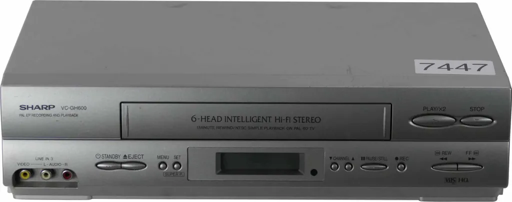 Sharp VC-GH600 Magnétoscope VHS Hi-Fi Stéréo 6 Têtes avec Télécommande