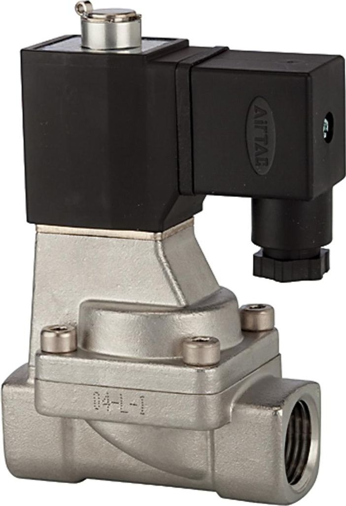 Riegler 2/2-Wege-MV., ES, NO, vorg., 24 V DC, G 1/2, PN 0,5-7 bar