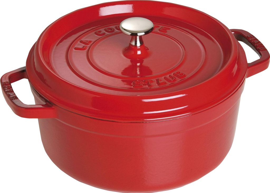 Staub 40509-835-0, 3,7 l, Rot, Eisenguss, Emaille, Keramik, Produktbild 