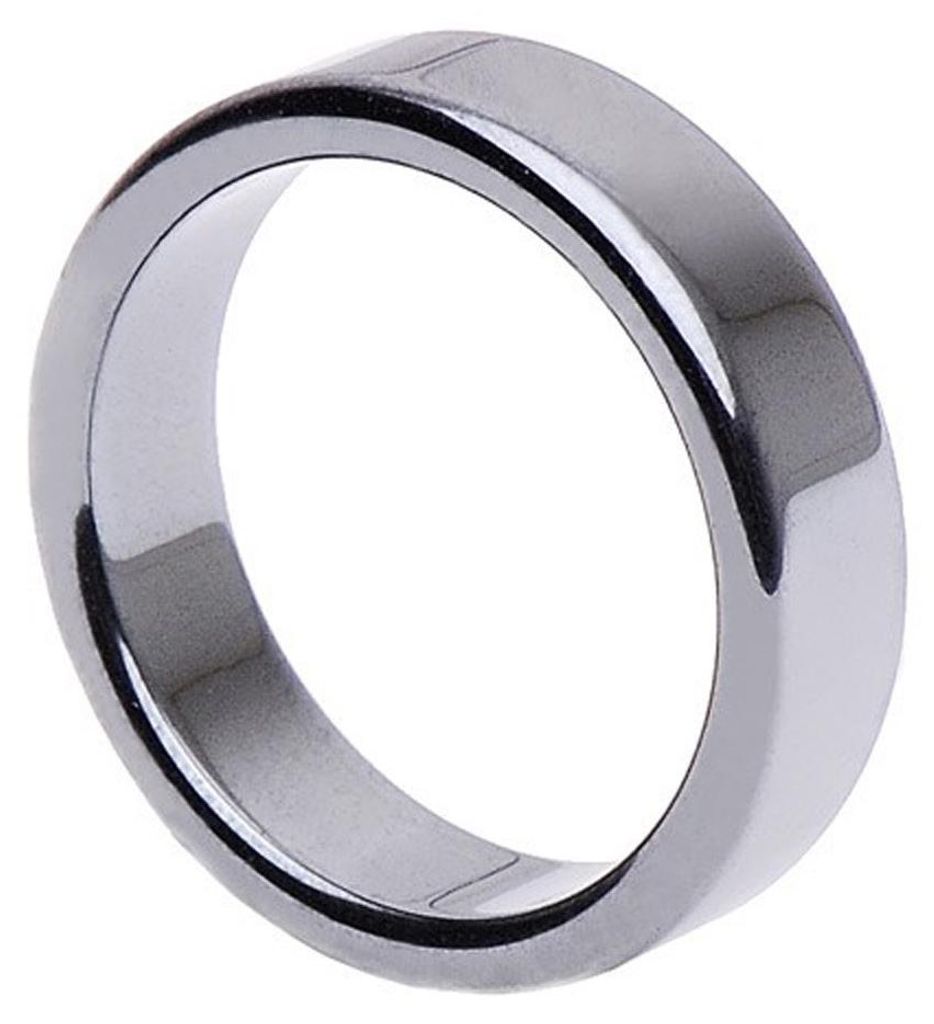 Hämatit Ring Fingerring Fingerschmuck Uni schlicht flach Produktbild 