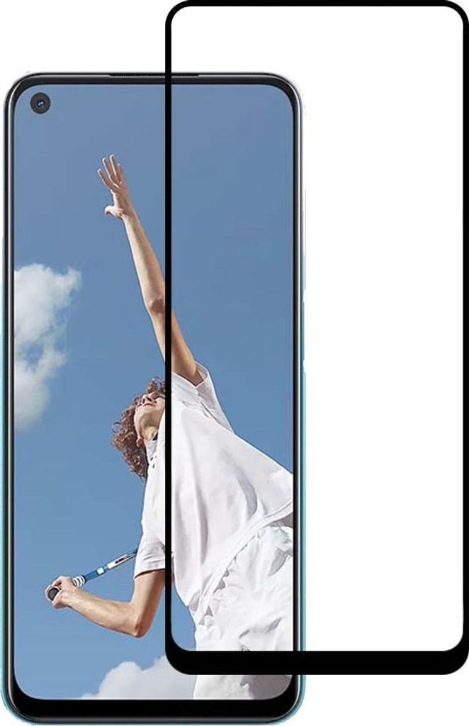 Smartphonica Oppo A52 volle Abdeckung gehärtetem Glas Bildschirmschutz aus gehärtetem Glas mit abgerundeten Ecken