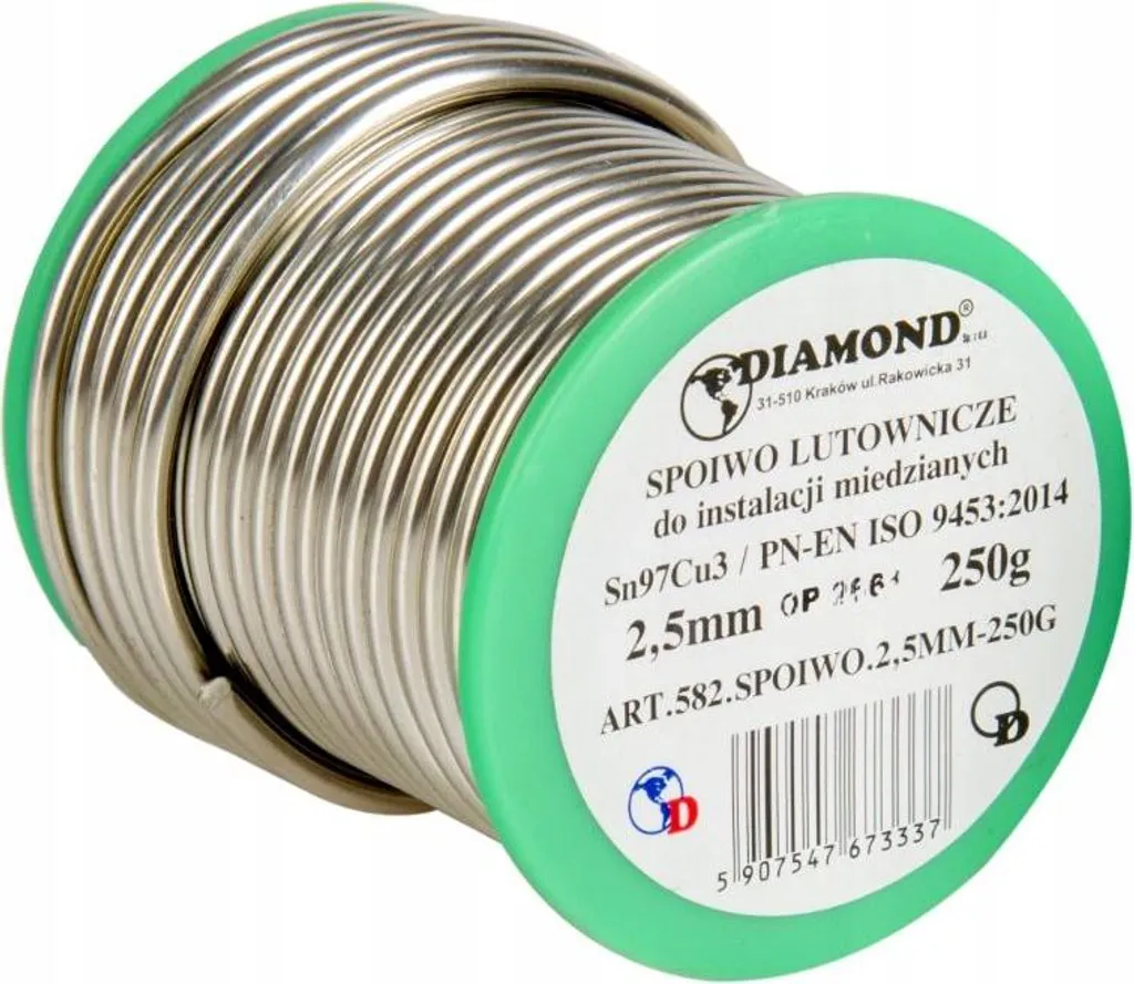 Bobina Stagno 3mm Weichlot S-Sn97Cu3 100g per Impiantistica