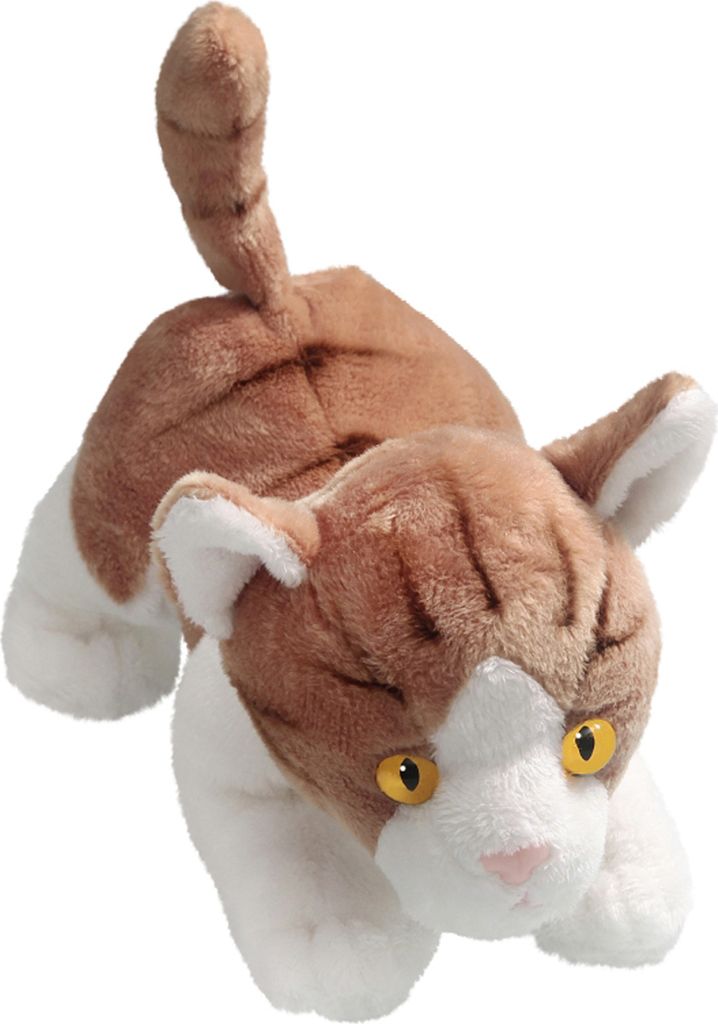 Carl Dick Katze hellbraun schleichend, ca. 18cm 3223003 Kuscheltier, Plüschtier, Stofftier