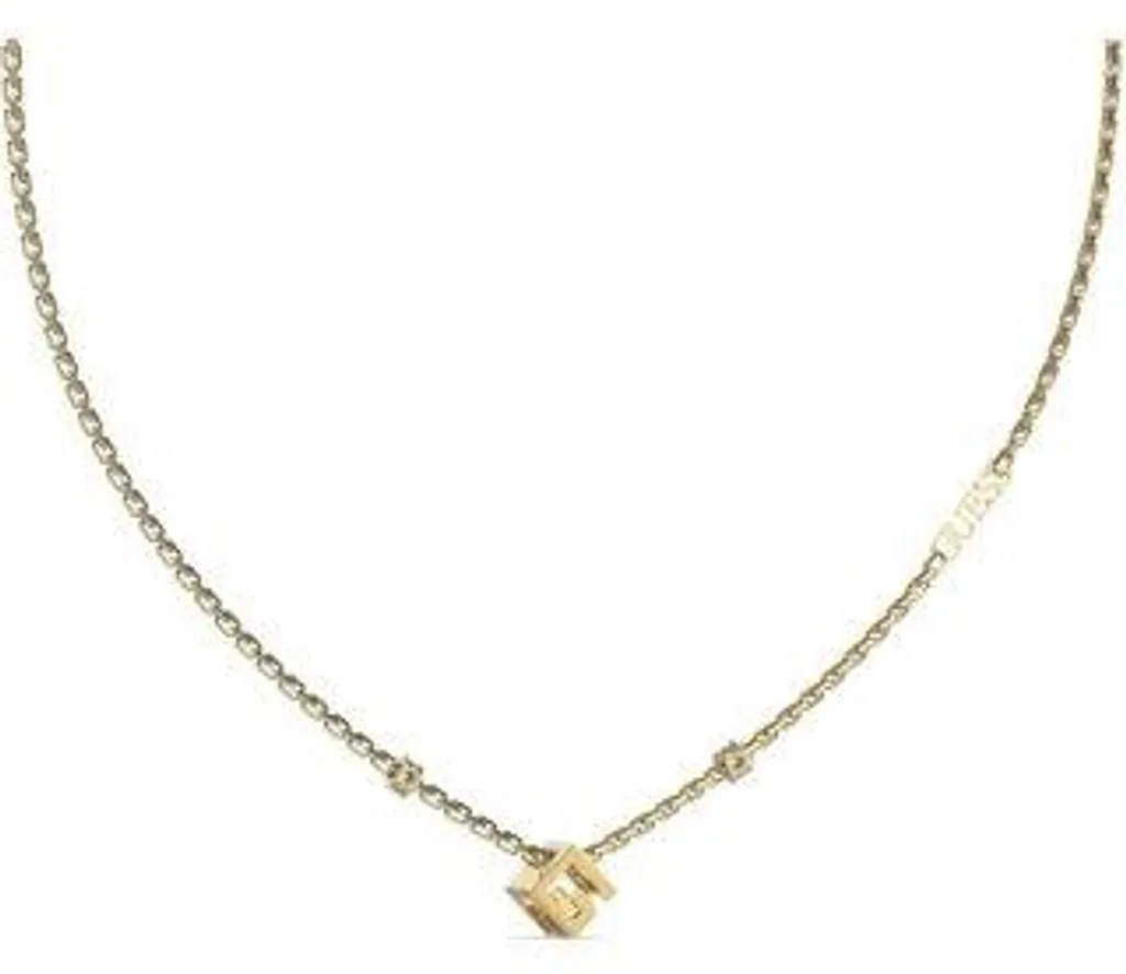 Collier Guess JUBN03084JWYGT-U doré avec pendentif logo 4G pour femme