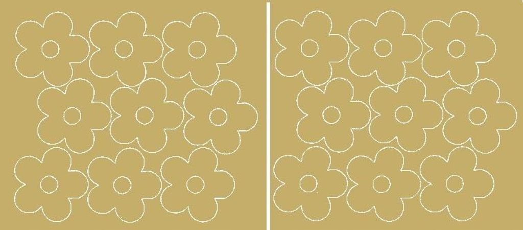 Wandaufkleber Fensterblumen 18 Stück mattgold