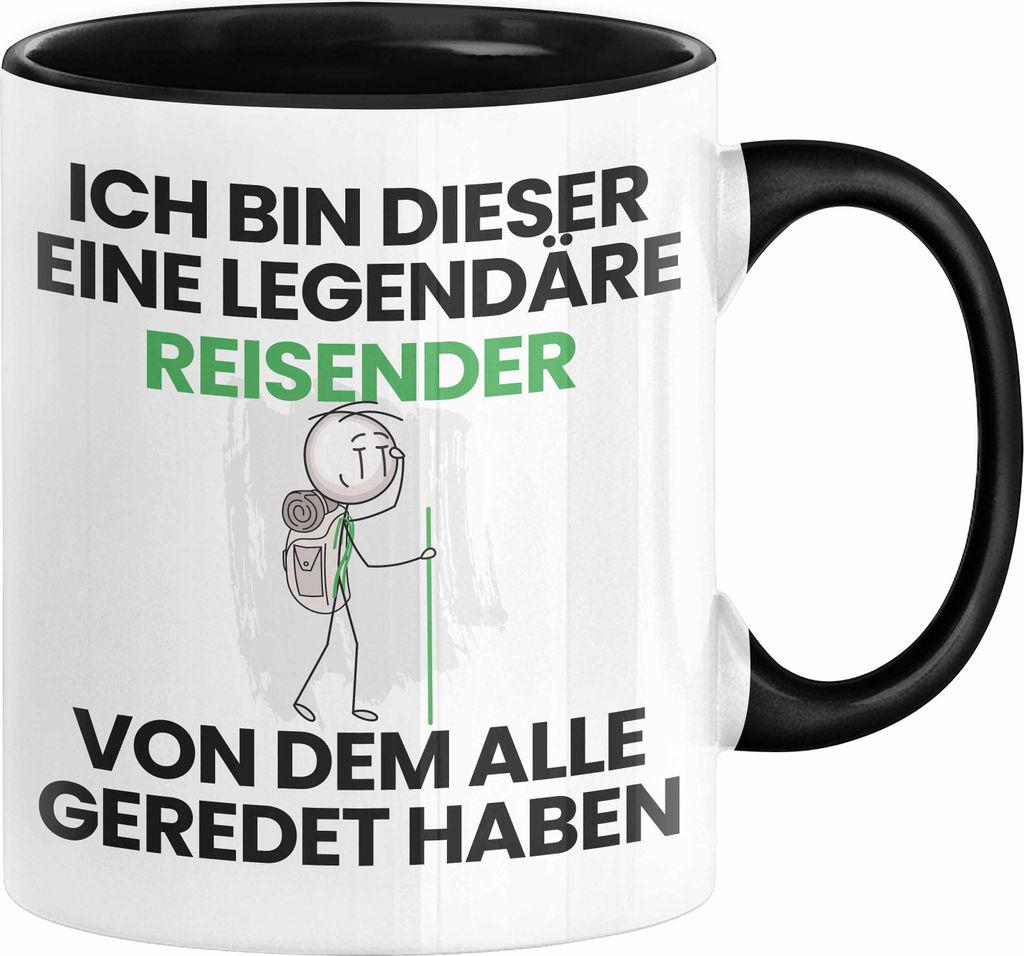 Reisender Geschenk Tasse Lustige Geschenkidee Geburtstag für Reisender Ich Bin Dieser Legendäre Reisender Von Dem Alle Geredet Haben Kaffee-Beche...