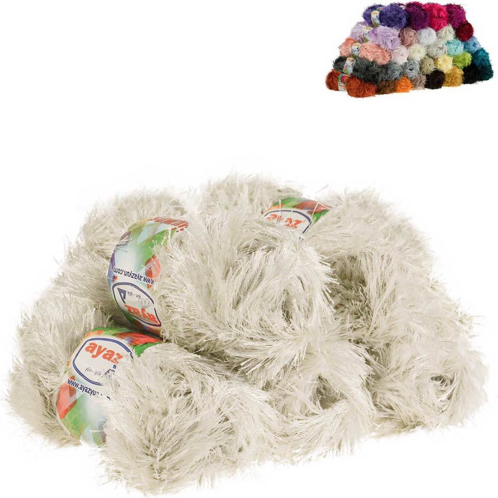 Fransen-Strickgarn Yumos 5 Knäuel je 150m/100g Strickgarn Produktbild 