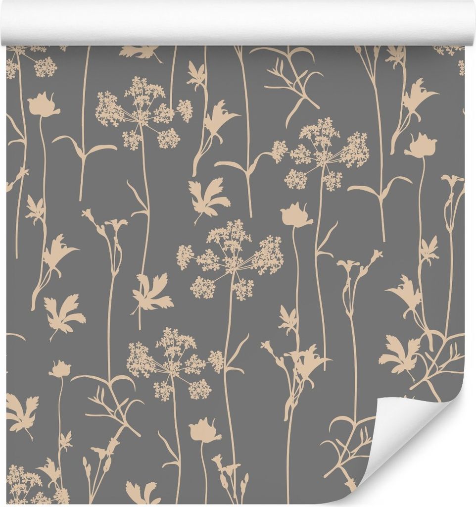 10m VLIES TAPETE Rolle Natur Pflanzen Heilkräuter Blätter Wiese Muster XXL