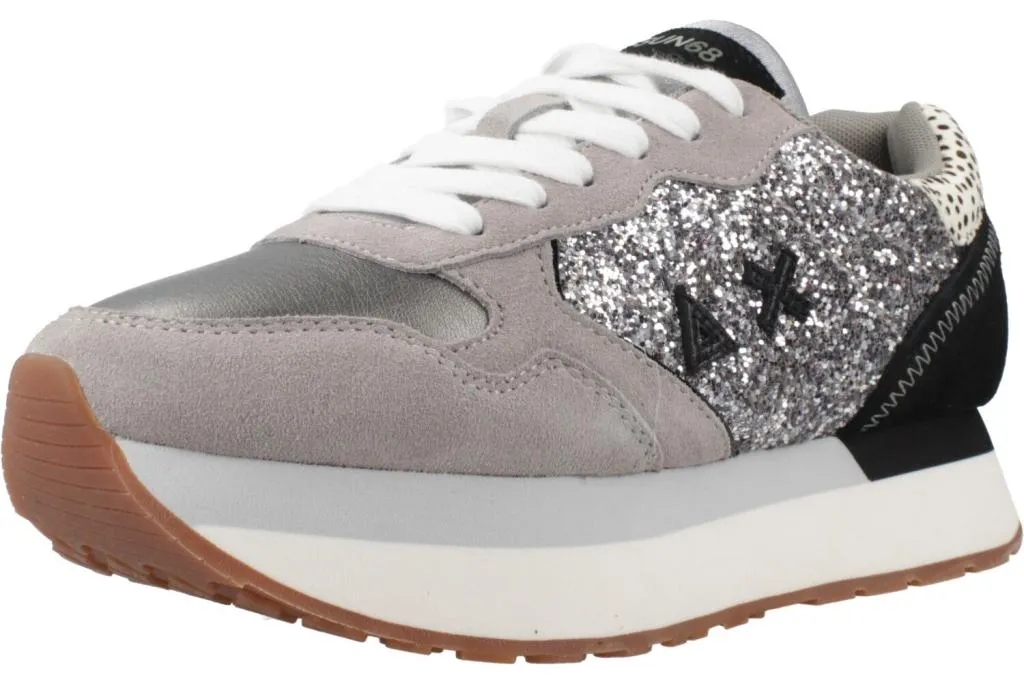 Baskets à Paillettes Femme Sun68 Kelly Big Gris - Sneakers Mode Trendy